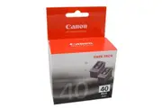 Canon PG-40 FINE Black Ink Cartridge - Twin Pack