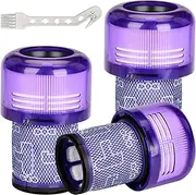 Pack of 3 Filters for Dyson V12 Washable Dyson V12 Replacement Parts Dyson V12 Filter for Dyson V12 Detect Slim Absolute V12 Detect Slim Vacuum Cleaner Replace Part 971517-01