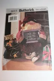 Butterick Pattern #3613 Christmas Greeter, Luv N' Stuff, Santa Sitter
