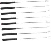 ULTECHNOVO 8pcs Telescoping Marshmallow Roasting Sticks Set Skewers for Hot Dogs Smores Camping Essentials for Group Cooking BBQ Fun