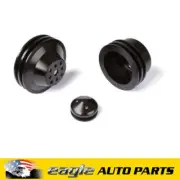 Chev 396 - 454 V8 Big Block CVF Black 2 Row Pulley Kit Suit LWP # B-BBCL22KIT-HF