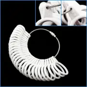 White 4 in 1 Ring Sizer UK US AUS Diameter Circumference Size Finger Gauge Band