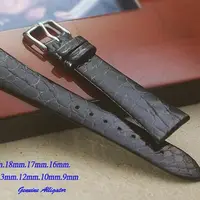 在飛比找PChome24h購物優惠-進口純正鱷魚皮高級薄型亮面錶帶 ( 20mm.19mm.18