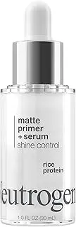 Neutrogena Shine Control Matte Booster Face Primer & Serum, Skin-Mattifying Serum-to-Primer with Rice Protein, Absorbs Excess Oil & Keeps Skin Shine Free, 1.0 fl. oz