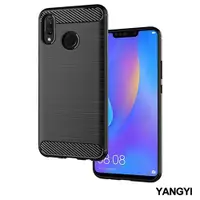 在飛比找ETMall東森購物網優惠-YANGYI揚邑-HUAWEI Y9 2019 碳纖維拉絲紋