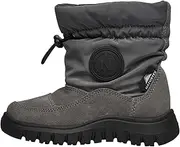 [Naturino] Suede and Technical Fabric Boots, charcoal, 26 EU