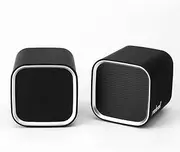 Computer Speakers for Desktop PC, Laptop, Mac, USB Powered, Small Wired 2.0 Channels Dual Stereo Clear with Bass Less Distortion