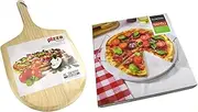 PIZZA COMBO PACK 33cm PIZZA STONE + SERVING RACK + PADDLE Oven Lifter BBQ Maker