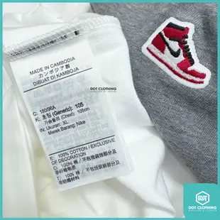 DOT 小物 NIKE JORDAN 刺繡 AJ1 小鞋 灰 白 FN5983-091 FN5983-100 短T 短袖