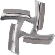BAAQII 1pcs Replacement Steel Cutting Blade for Meat Grinder, Cross-Shaped Cutter Plate for Mincer/Chili Chopper