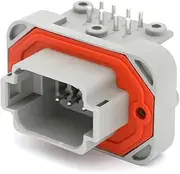 BIZOCA DT13-08PA Gray 8Pin Automotive Connector, DT Right Angle PCB Mount Header, Wire-to-Board Plug Socket(DT13-08PA)