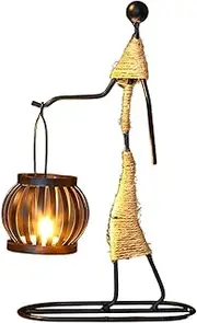 Unique Little Girl Candle Holder, Artistic Wrought Iron Candelabrum, Candle Candlestick Holders, Metal Candle Holder Creative Candlestick Home Decoration Ornament Decoration Home Furnishings Artware