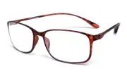 720 Flexie Round Square Reading Glasses +1.50 Tortoise Men/Women Bendable Sin...