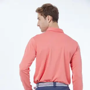 【Snowbee 司諾比】男款吸濕排汗素面長袖Polo衫(吸濕排汗高爾夫球衫 商務 運動 戶外 登山)