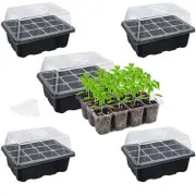 5-Pack Seed Starter Tray Seedling Kits,Plant Starter Kit with Adjustable Humi...