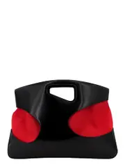 [Ferragamo] Ferragamo-Leather And Canvas Handbag With Cut-Out Details-Uomo OS