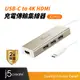 【j5create 凱捷】USB 3.1 Type-C轉HDMI充電傳輸集線器-JCH451 Typec集線器/HUB