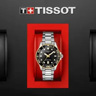 【TISSOT 天梭 官方授權】SEASTAR1000海星系列 半金 潛水女錶 / 36mm 母親節 禮物(T1202102105100)