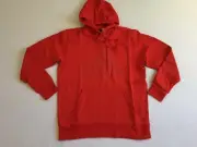 Adidas Mens Essentials Cotton Pullover Logo Hoodie Red BR3230 Size XL
