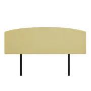Linen Fabric King Bed Curved Headboard Bedhead - Sulfur Yellow