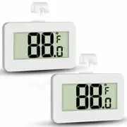 Waterproof Digital Refrigerator Thermometer w/ Large LCD Screen (2 CT)