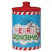 Department 56 Dr. Seuss Merry Grinchmas Treat Grinch Storage Jar 7.5"H 6010965