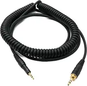 System-S Audio Replacement Cable 2 m AUX Jack Spiral for Audio Technica ATH M70x M60X M50x M40x