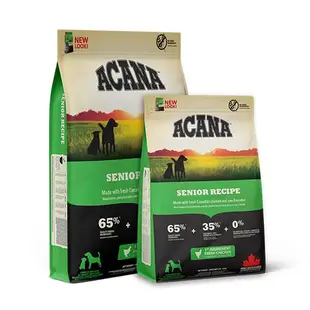 【招財貓】ACANA 老犬無穀抗氧化(雞肉+蔬果)2kg/6kg/11.4kg 成犬飼料 高齡犬飼料 狗狗飼料 無穀飼料