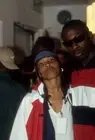 Rapper Lin Que appears in a portrait taken backstage with Pete Roc- Old Photo 1