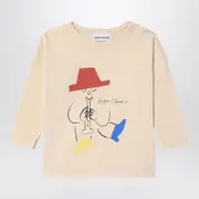 [Bobo Choses] Magic Flute Player T-shirt ivory 18 M White