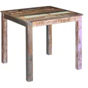 vidaXL Solid Recycled Timber Dining Table 80x82cm Kitchen Furniture Antique