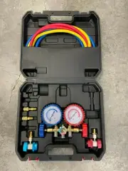 Manifold Gauge Set - includes hose set for low, high, and service valves