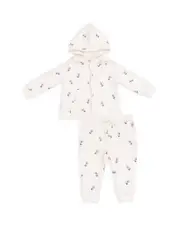 Angel Dear Girls' Danish Daisy French Terry Hoodie & Jogger Pants - Baby