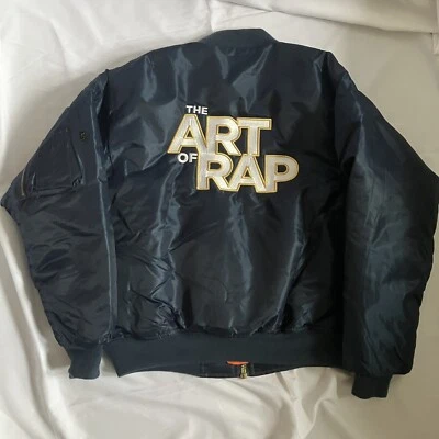 Hip Hop Flight Jacket Art Of Rap Movie Crew Navy Rothco MA-1 Embroidered Medium