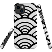 For iPhone 14 Plus Case Tough Protective Cover, Japanese Folk Waves