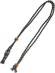 [STOBOK] Necklace Net Bag Bracelet Beads Necklace Cord Heart Necklace Necklaces Statement Necklace Gold Jewelry for Women Necklace for Women Necklace Holder Braided Rope Black Wax Rope