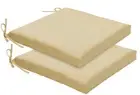 St Barts Outdoor Seat Pad Cushions - Cream ( Sets of 2 )