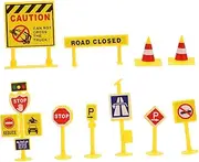 5 Set Traffic Sign Models DIY Miniature Scene Accessories for Safe Traffic Signage and Micro Landscape Decoration