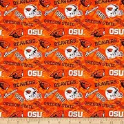 Sykel Enterprises NCAA- Oregon State 1178 Tone on Tone Orange/Black/white, Fabric by the Yard