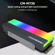 COOLMOON CM-M2A ARGB Heatsink Cooler M.2 2280 Solid State Hard Disk Radiator