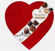 Russell Stover Assorted Milk & Dark Chocolates Heart Shaped Box 10oz (17pc) New