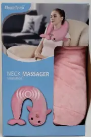 Health Touch Unicorn Neck Massager with Relaxing Vibration Pink