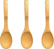 3PCS Honey Honey Spoon, Wooden Honey Mixing Stirrer Honey Comb Stick, Honey Wand for Honey Jar Dispense Drizzle Honey Wedding Party (Elliptical Spoon, One Size)