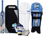 CW Smasher Kashmir Willow Cricket Bat Kit Full Cricket Kit for Boys Youth Training & Cricket Practice Kit with Sports Bag Right Hand for Age 14 + & up Year Single Player Batting Kit