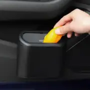 Portable Plastic Car Storage Box Car Trash Can With Lid Garbage