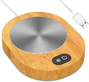 Coffee Mug Warmer - Desk Coffee Warmer 55-65°C Constant Temperature | USB Rechargeable Coffee Cup | USB Rechargeable Wood Grain Coffee Warmer Plate | Portable Tea Cup Warmer for Hot Drinks Ceramic