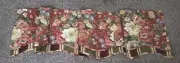 Waverly Villa Carlotta Cabernet Valance Burgandy Red with Stripes 17x76