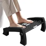 Foot Stool Under Desk - Ergonomic Foot Support, Adjustable Step platforms | Stable Structure Leg Rest for offices, Car, Airplane, Train, Discomfort Relief, Portable and Easy to Clean Footrest