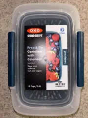 OXO GOOD GRIPS Prep & Go Container With Colander 1.9 Cups