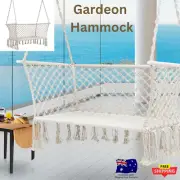Gardeon Hammock Chair Outdoor Portable Soft Camping Hammocks 2 Person Cream